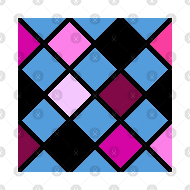 Playful Multi-colored Checkered Pattern by iDaily