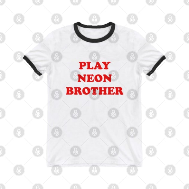 PLAY NEON BROTHER t shirt sticker by nbtselftitledcd