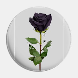 Black rose Pin