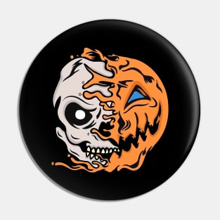 Skull Head Halloween Pin