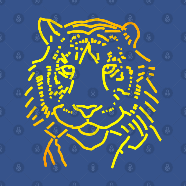 Big Cats Yellow Tiger by ellenhenryart