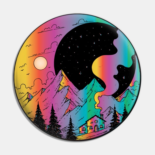 retro moon and stars mountains Pin by lazykitty