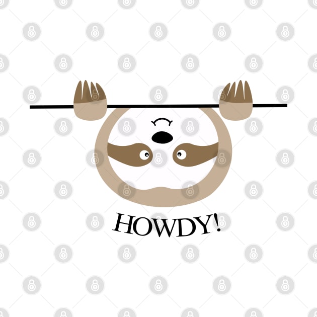 cute sloth HOWDY! by Hispaniola-Fineart