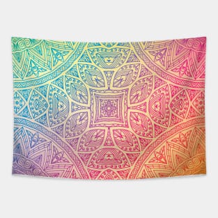Colorful mandala design Tapestry