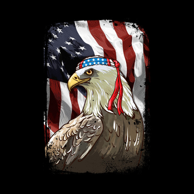 Fourth Of July Bald Eagle American Flag Usa Gift