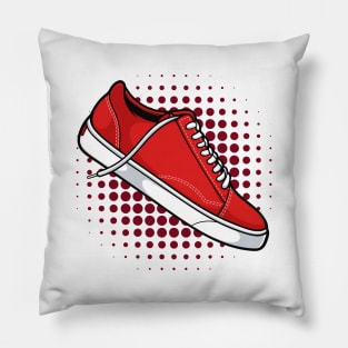 Red White Skate Sneaker Pillow