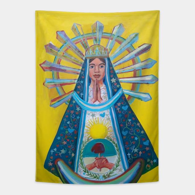 Virgen de Luján 7 Tapestry by diegomanuel
