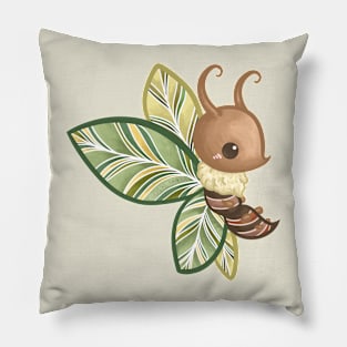 Butterfly with Green leaf Wings Pillow