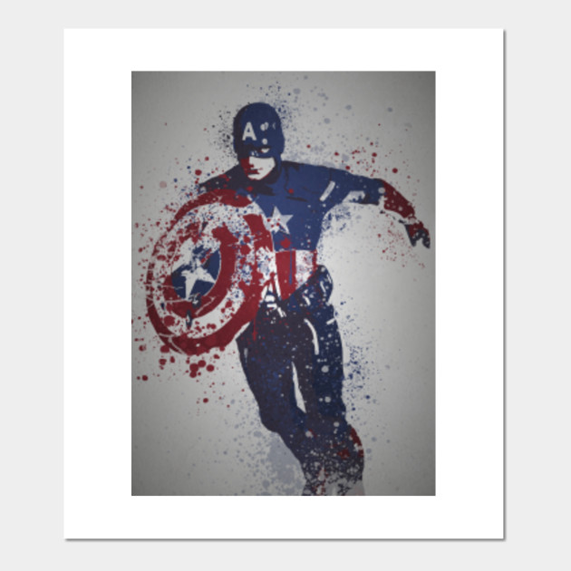 Splatter Captain America Paint Splatter Cartel E Impresion