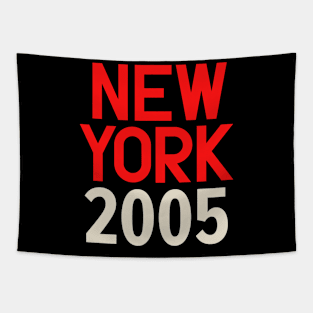 Iconic New York Birth Year Series: Timeless Typography - New York 2005 Tapestry