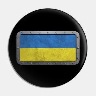 Rough Steel Flag of Ukraine Pin