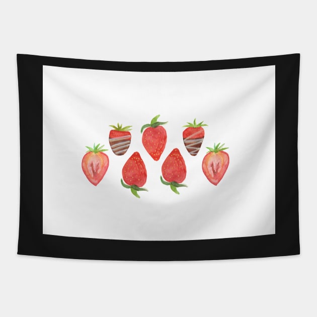 Strawberries Tapestry by troman479