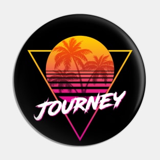 Journey - Proud Name Retro 80s Sunset Aesthetic Design Pin