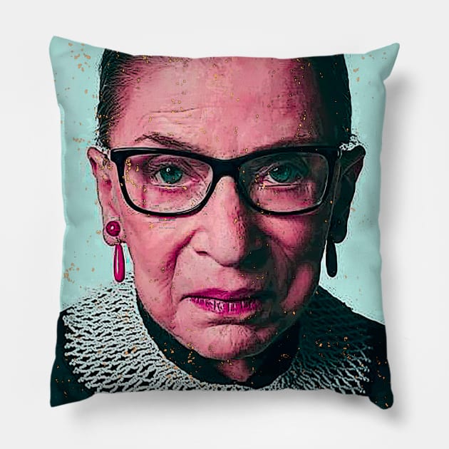 notorious rbg Pillow by iceiceroom