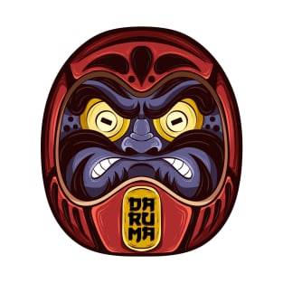 The Great Japanese Daruma 3 - Yabisan vector art - T-Shirt