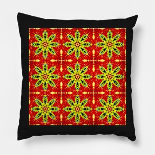 Red Yellow Chrysanthemum Pattern Number 22 Pillow