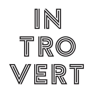 Introvert - Black Print T-Shirt