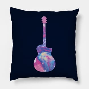 Acoustic Guitar Watercolor Texture Pillow
