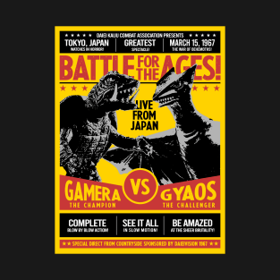 GAMERA vs. GYAOS FIGHT POSTER T-Shirt