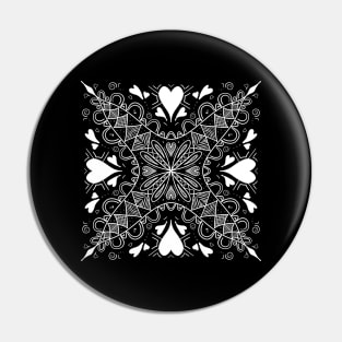 Hearts Mandala Pin