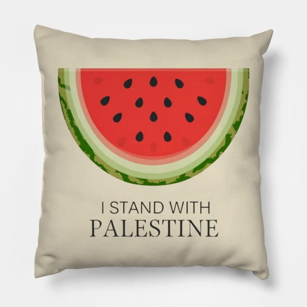 I stand with palestine Pillow by Aldrvnd