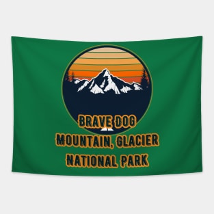 Brave Dog Mountain, Glacier National Park Tapestry