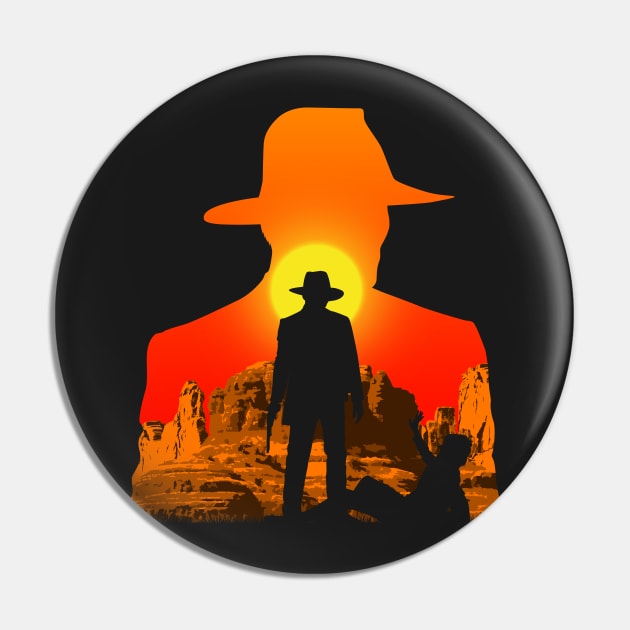 Dark cowboy Pin by Bomdesignz