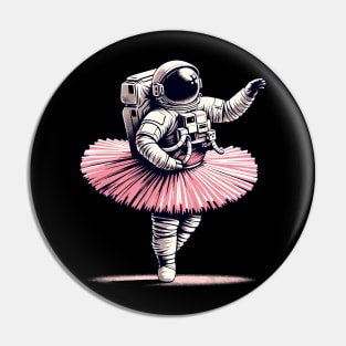 Cute Astronaut in Tutu Ballet Dancing Funny Ballet Pin