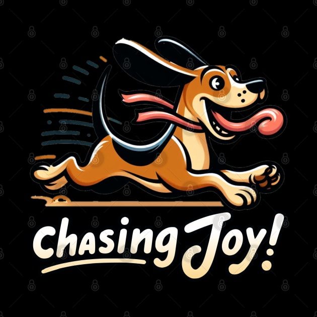 dog chasing joy by AOAOCreation