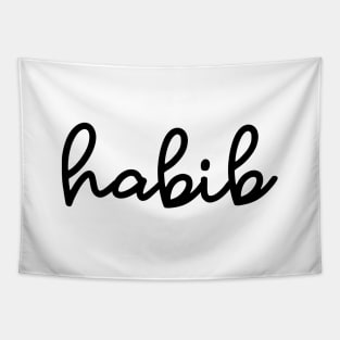 habib - black Tapestry