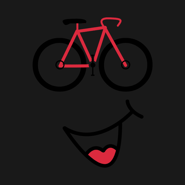Smiley Face Racing Bike Emoji Cycling by 4U2NV-LDN