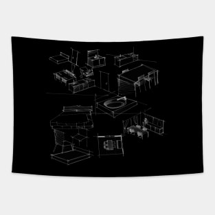 furniture sketch design Tapestry