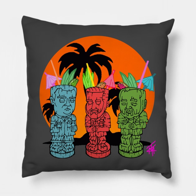 Redlettermedia tiki Pillow by Undeadredneck