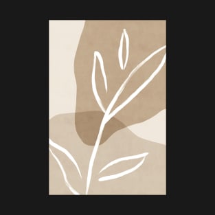 Beige botanical shapes T-Shirt