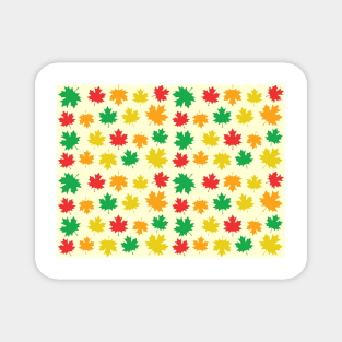 Colorful Autumnal Leafs - Nature Pattern Magnet