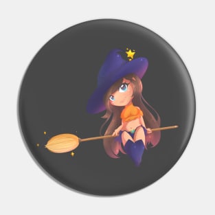 Chibi Witch - QueenOfArt Pin