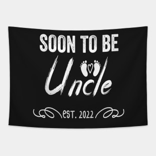 Soon To Be Uncle Est 2022 Funny Pregnancy Tapestry