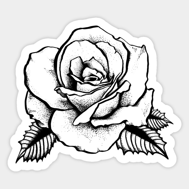 Rose Tattoo Rose Tattoo Sticker Teepublic