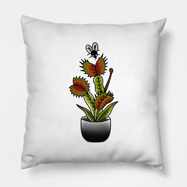 Venus fly trap Pillow by NicoleHarvey