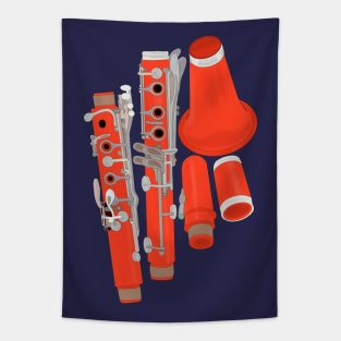 Clarinet Disassembled Tapestry