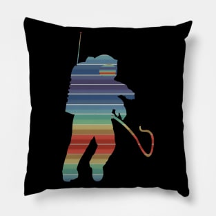 80s Retro Colorful Space Astronaut Pillow