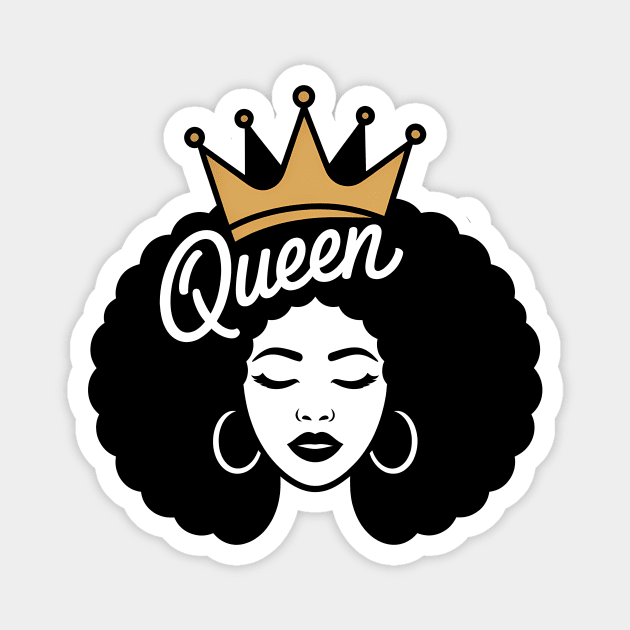 Queen African Pride Afro Woman Magnet by Adwoa's Store