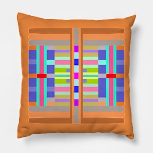 Multicolored architectural facade Pillow