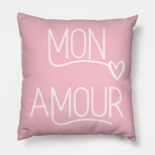 Mon Amour French Français Paris Pillow