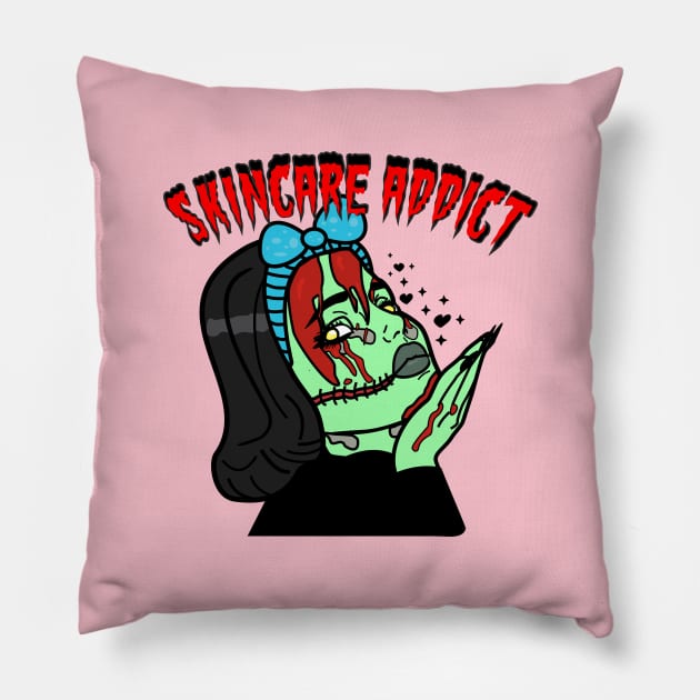 Skincare addict Pillow by Brunaesmanhott0