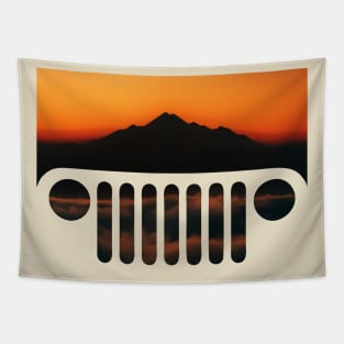 Mountain Jeep Tapestry