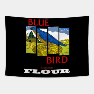 BLUE BIRD, BLACK FLAG Tapestry