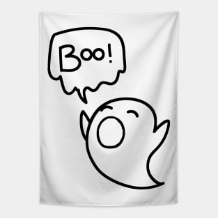 Cute Ghost Minimalist Aesthetic Halloween Design Tapestry