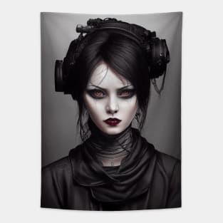 Industrial Goth Witch Tapestry