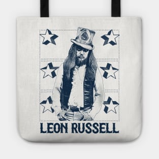 Leon Russell / Retro Vintage Faded Look Fan Art Design Tote